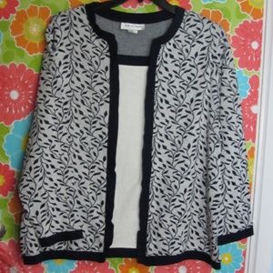 2X C. D. Daniels Mock Layered Sweater Blue & Cream